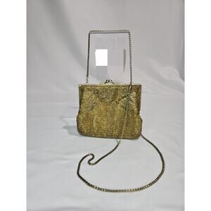 Vintage La‎ Regale Gold Bugle Bead Purse